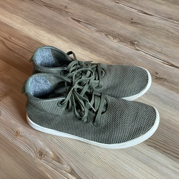 Allbirds Tree Toppers Army Green Sneakers Mens Size 9 High Top Lace up Casual - Picture 3 of 8